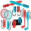 10 In 1 Switch Sports Accessories Bundle for Nintendo Switch Oled Game Sports Accessories Kit with Golf Clubs Golf Clubs