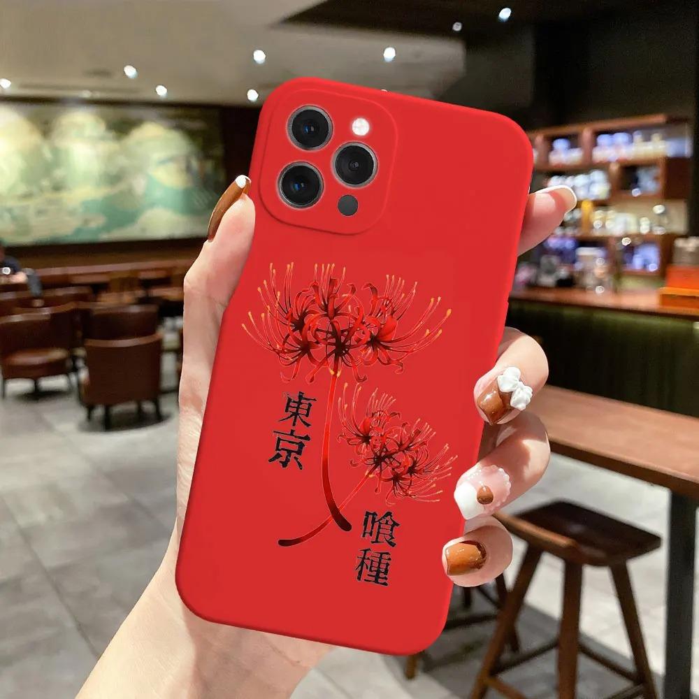 Чехол для телефона Tokyo Ghoul из аниме для iPhone 16 15 14 13 12 11 Pro Max XS XR X 7 8 Plus Mini SE Мягкий ТПУ Funda