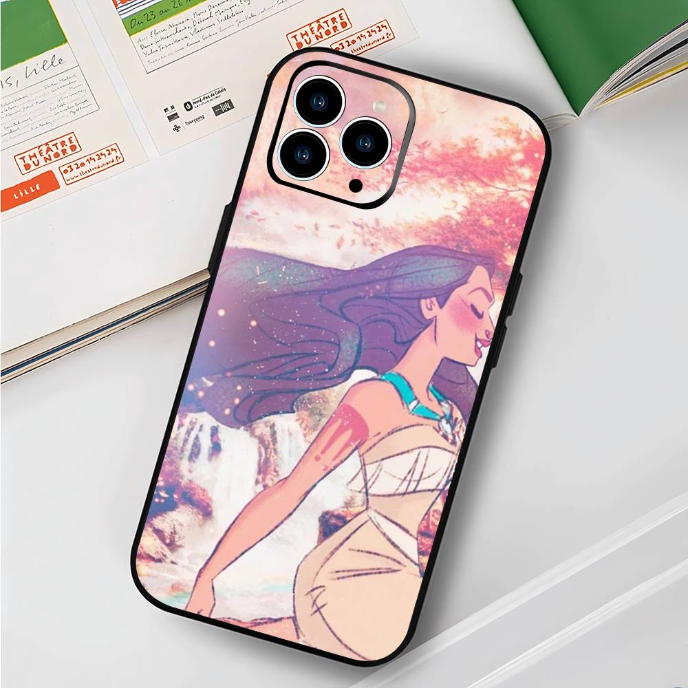 Disney Pocahontas For iPhone 13,17,11,12,16,14,15,Plus,Pro Max Soft Silicone Black Phone Case