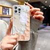 Картина маслом Цветочный чехол для телефона Металлический лак Закаленное стекло Противоударный чехол для Huawei Honor iPhone OPPO Realme OnePlus Xiaomi Redmi Samsung Vivo