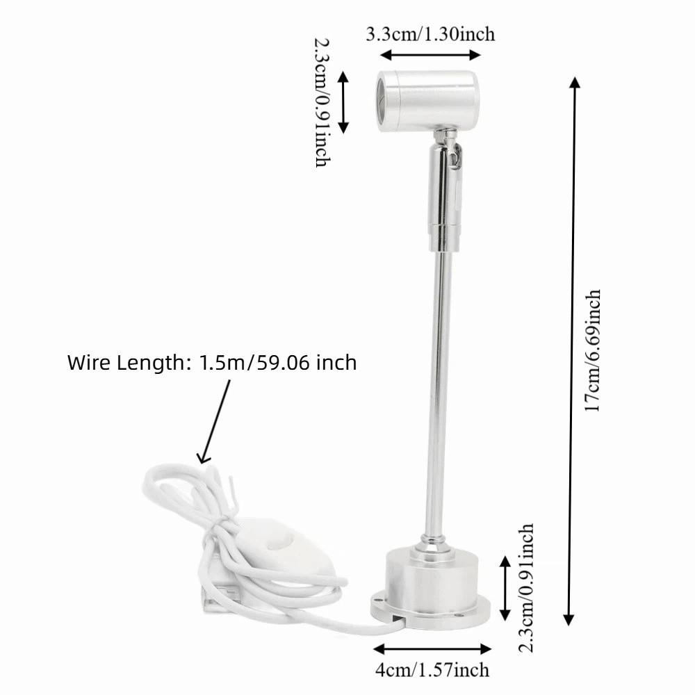 1W LED Mini Spotlight USB Powered LED Accent Light Standing Cabinet Spotlight Gallery Showroom