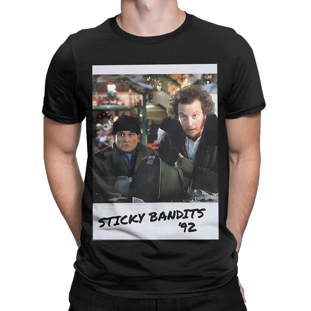 Sticky Bandits Funny 100 Cotton Tshirt Home Alone Tops Tees For Unisex