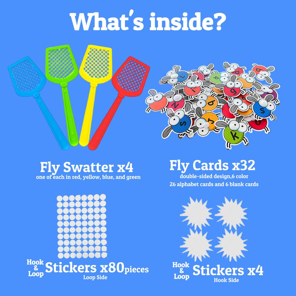 Educational Alphabet & Color Recognition Toy: Swat ABC Board Game for Kindergarten & Preschoolers,Uppercase & Lowercase Learning