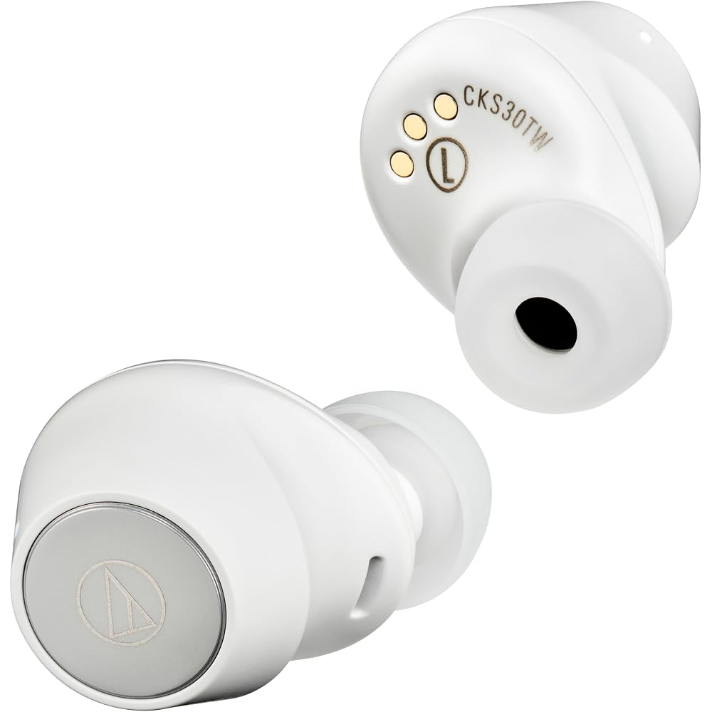 Audio-Technica ATH-CKS30TW WH Беспроводные наушники Bluetooth [Полностью беспроводные наушники / Глубокий бас / Рейтинг водо- и пылезащиты IP55 / Поддержка Multipoint