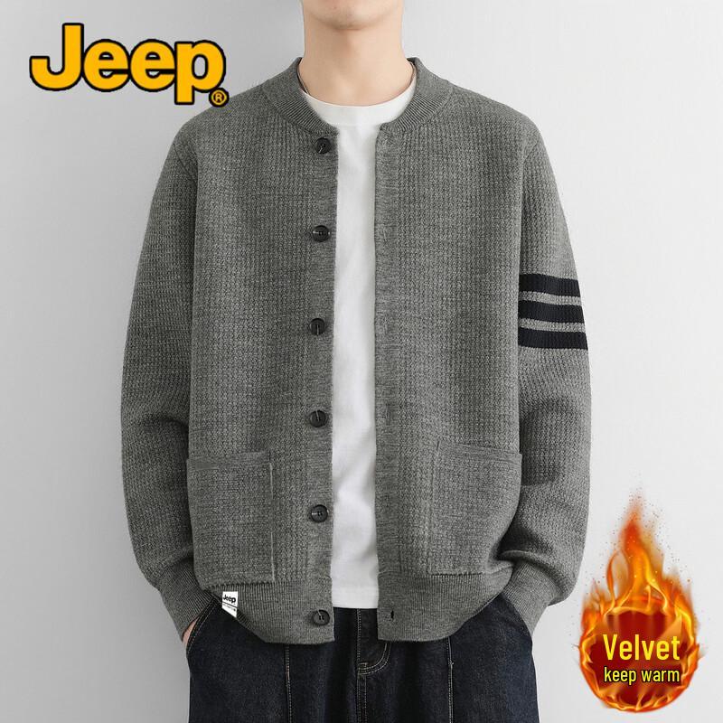 Jeep Мужской повседневный вязаный кардиган-куртка