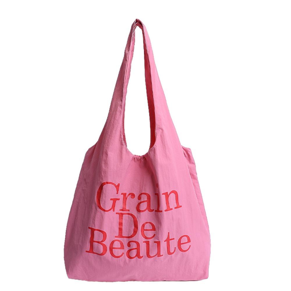 Korean Nylon Tote Bags Lightweight Commute Bag Fashion Letter Shoulder Bag Daily