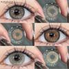 1pair Natural Brown Contact Lenses 14.0-14.5mm Colorful Cosmetic Gray Pupil Contact Lenses for Eyes Annual