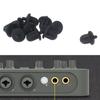 10pcs Black Rubber 6.35mm Dust Cover Audio Jack PC DVD Microphone Socket Dust Cover