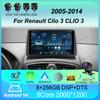 Автомобильное радио Android 14 для Renault Clio 3 2005-2014 Беспроводной CarPlay Auto 4G Мультимедийный плеер Навигация GPS 2din Автомагнитола
