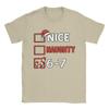 Men's Nice Naughty 67 List 6-7 Meme Funny Christmas T Shirts  Cotton Clothes Novelty Short Sleeve Crew Neck Tees T-Shirts