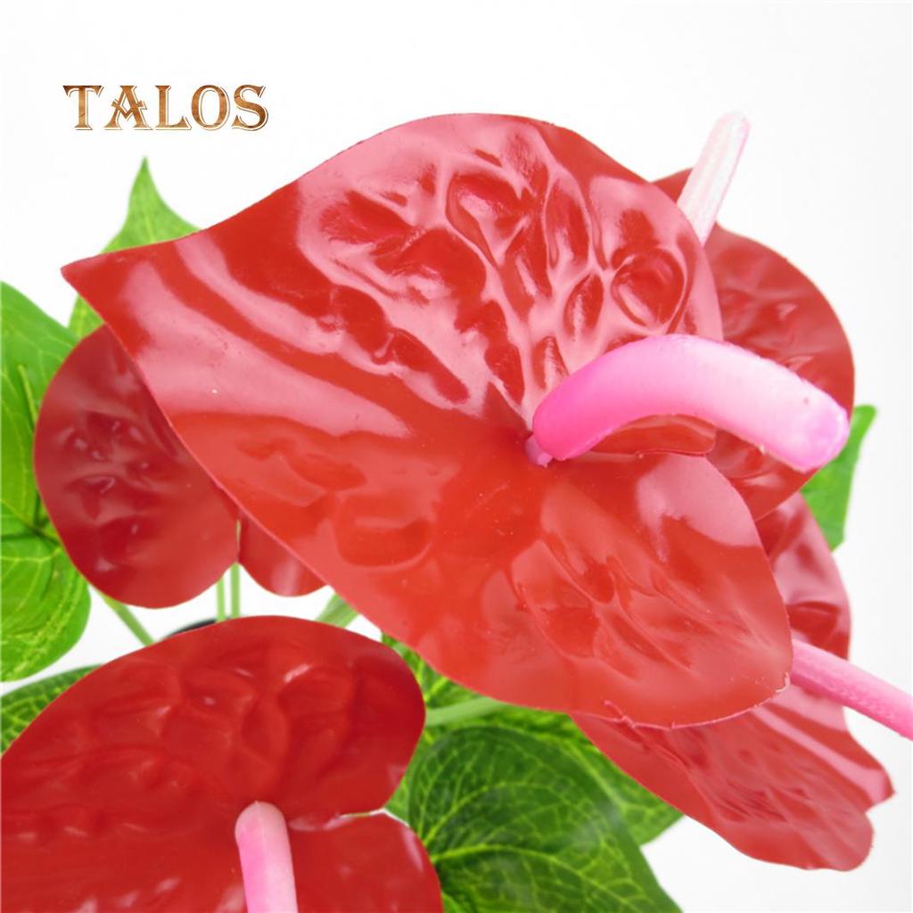 1 Pc Artificial Plants Red Anthurium Fake Flowers Lifelike Indoor Decoration Decor