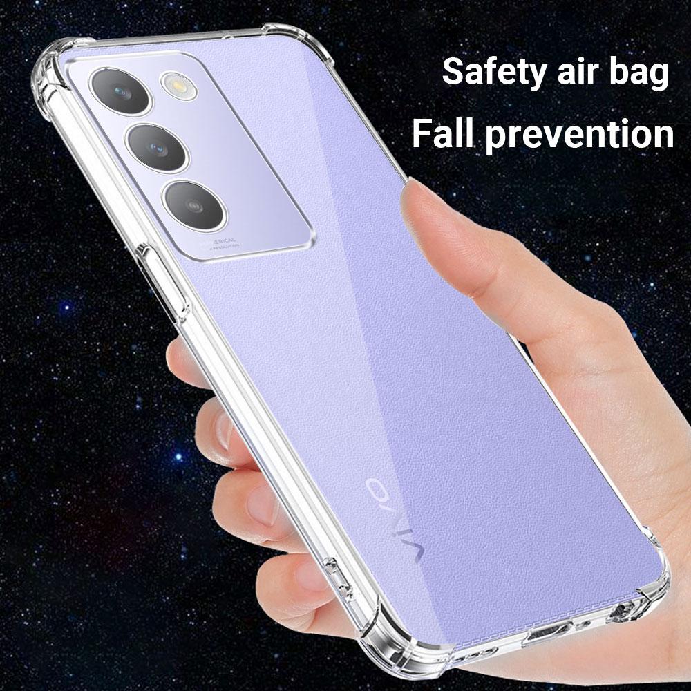 Shockproof Airbag Clear Case For Vivo V30 SE Soft Silicone Phone Case For Vivo V30 Lite 4G Protect Cover For Vivo T3 5G Funda