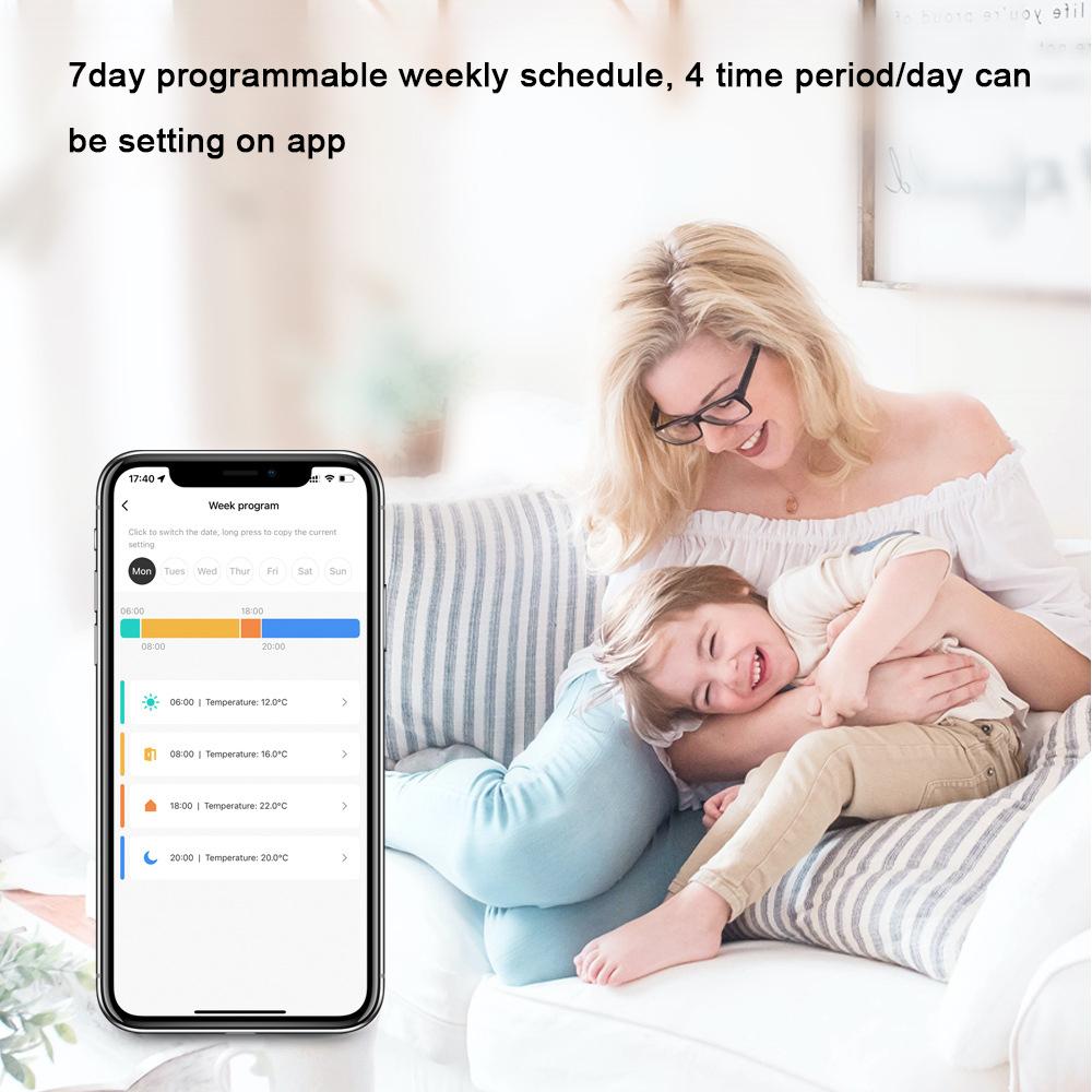 Термостатические радиаторные клапаны Tuya Zigbee, интеллектуальное беспроводное управление через приложение для мобильного телефона, отопление дома