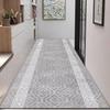 Nordic Modern High-end Long Hallway Carpet Luxury Grey Corridor Runner Home Decoration Area Rug Hotel Aisle Non-slip Kitchen Mat