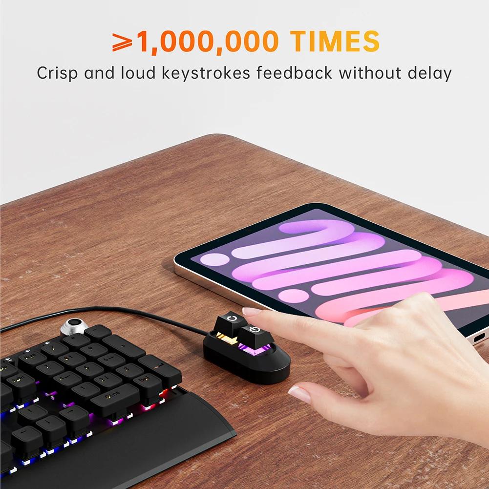 2M Desktop Computer External Extension Switch Power On Off Switch Button Mechanical Key Restart Switch RGB Lighting Power Supply