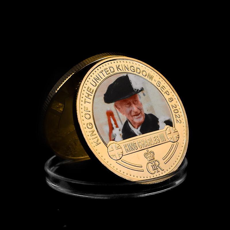 Commemorative Medal King Charles Metal Badge Commemorative Gift Box Set for Collecting Coins