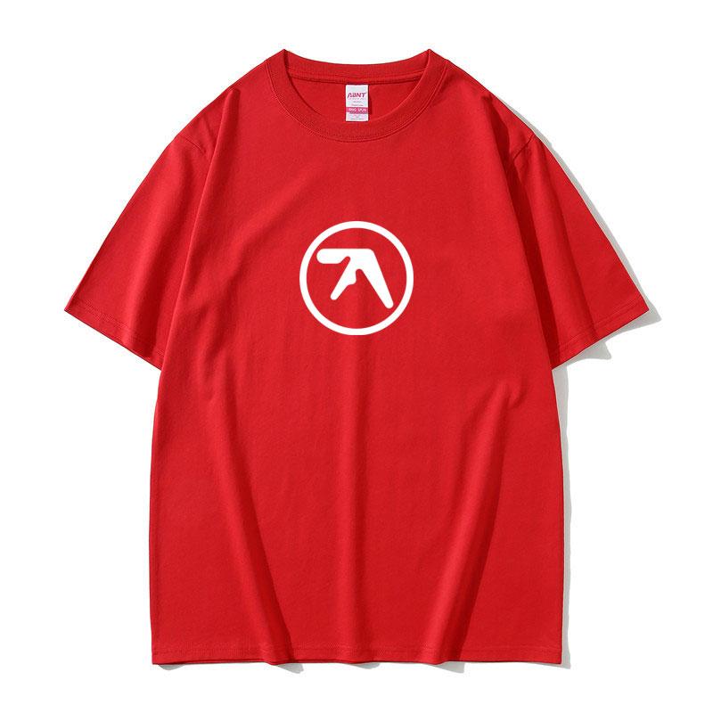 Футболка с принтом логотипа Aphex Twin Унисекс Женская Повседневная Хлопковая Винтажная С коротким рукавом Мужская Хип-Хоп Оверсайз Футболки Уличная одежда
