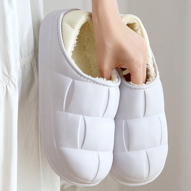 Хлопковые тапочки женские сумки и верхняя одежда плюшевая обувь плюшевые парные домашние тапочки мужские комнатные толстая подошва мягкие