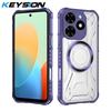 KEYSION Прозрачный магнитный чехол для TECNO Spark 10 Pro Мягкий силиконовый+ПК Сверхпрочный противоударный чехол для телефона для Spark 10 4G 10C