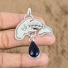 Easter Deal 925 Sterling Silver Sodalite Stone Handcrafted Fish Pendant Jewelry