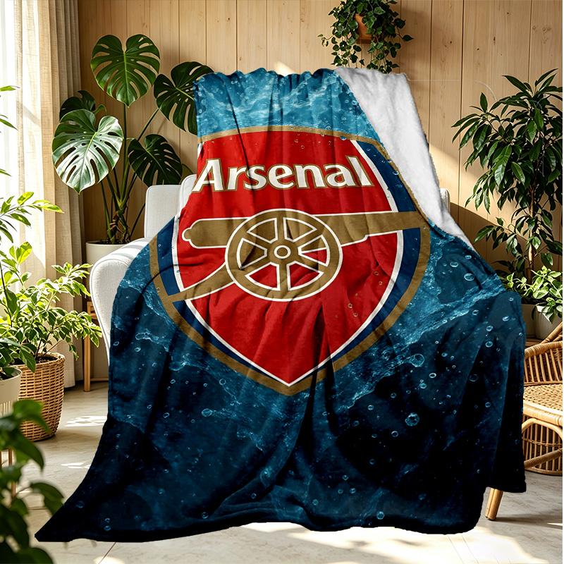 football team F.C Pattern Blanket for Home Decoration, Bed, Sofa, Car Travel, Camping, Suitable for All Seasons, Birthday Christmas Gift