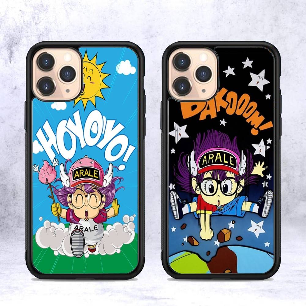 Мультяшный чехол для телефона Dr Slump Arale для iPhone 11 12 13 14 15 Pro Max 17 16 Plus Жесткая задняя крышка из ПК+ТПУ