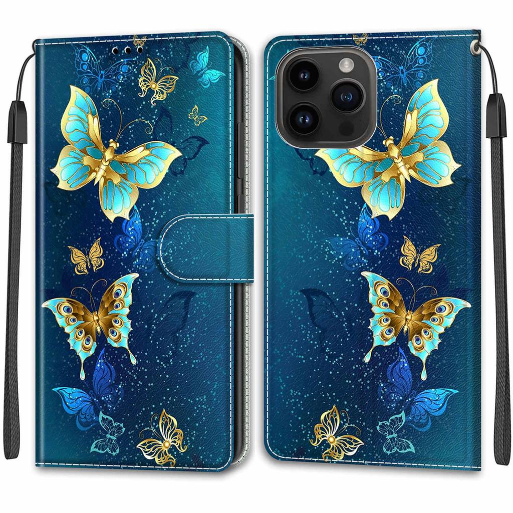 Рой бабочек из искусственной кожи, чехол-книжка с откидной фоторамкой для iPhone Samsung Huawei Honor Xiaomi Redmi Oppo Sony Motorola Nokia Google