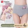 FitonTon Women's High-Waist Pure Cotton Antibacterial Briefs (4-Pack)