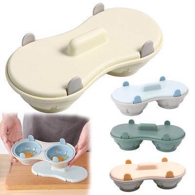 Микроволновая пароварка для яиц, 2 отделения, пароварка для яиц вкрутую, не содержит БФА, контейнер для приготовления яиц на пару, кухонный гаджет для здоровых завтраков