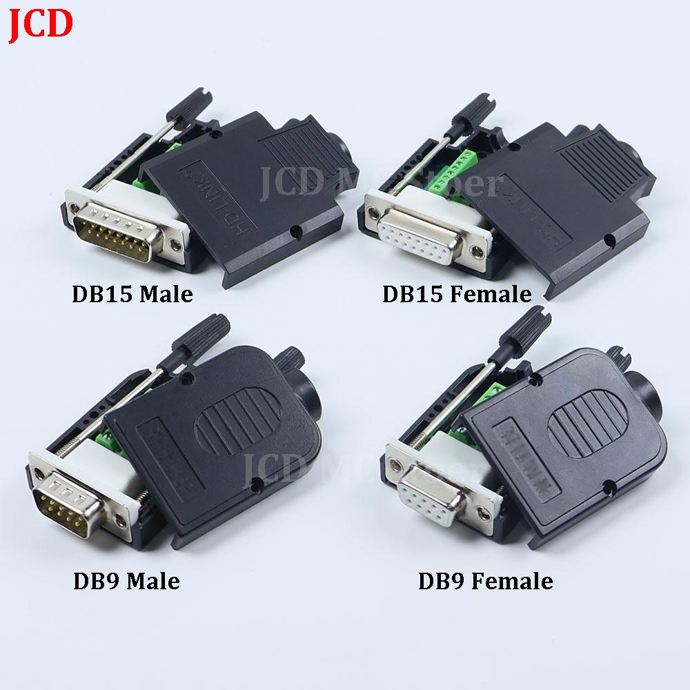 1PC DB9 DB15 9Pin 15Pin Male/Female Plug Solder-free Connector COM RS232 Serial Port D-SUB Terminal Plug Adapter
