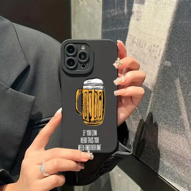 Забавный чехол для телефона в цвете пива для iPhone 16 15 14 13 12 11 Mini X XS Max XR 16 15 Plus, противоударный силиконовый мягкий чехол