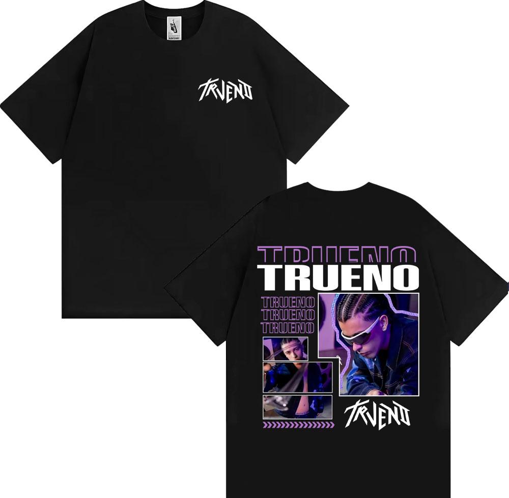 Rapper Trueno Mateo Palacios Tour 2026 Merch Tshirts Unisex Fashion Hip Hop Punk T Shirt 100 Cotton Loose Oversized Tshirt
