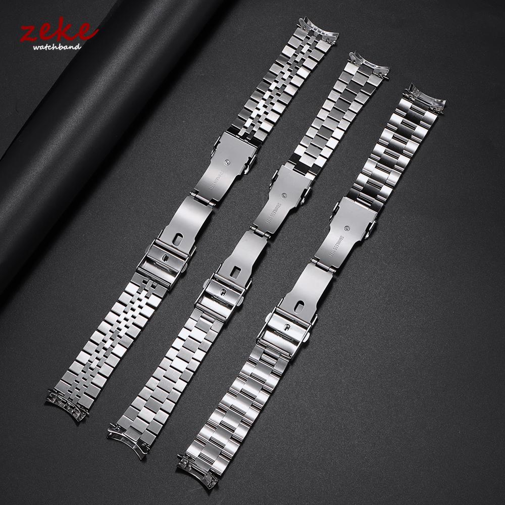 Прочный ремешок для часов из нержавеющей стали для Seiko 5 SKX009/007 для Oyster для Jubilee Изогнутый конец Часы 18 мм 20 мм 22 мм Мужской спортивный ремешок