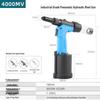 Luo Pneumatic Rivet Gun - Powerful Self-Priming Hydraulic Riveting Machine with Stainless Steel Rivets