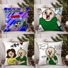 Забавная наволочка для подушки-дневника Ббанббангов, диван, гостиная, спальня, двусторонняя печать, квадратная подушка, подушка для сна, наволочка