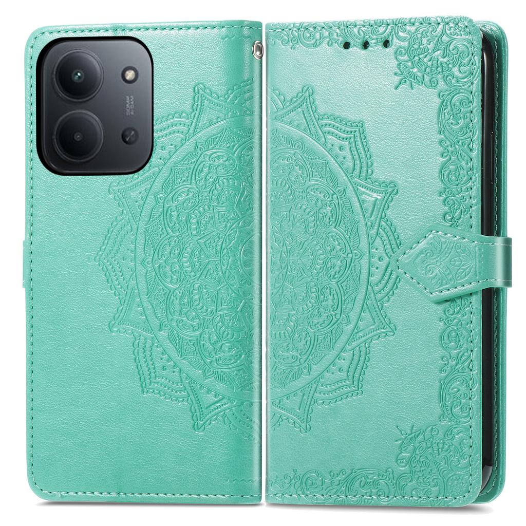 Чехол для телефона Xiaomi Redmi 15C 4G (США) (173мм)/15C 5G (США) (173мм)/Poco C85 4G (173мм) Кошелек Цветок Мандалы Кожаная Обложка Подставка Просмотр