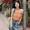 Women's Tank Top Hollow Out Bandage Slim  Knitted Camisole Korean Style