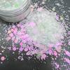 Opal White Cosmetic Polyester Glitter Hexagon Epoxy Resin Chunky Matte Glitter Mix for Snow Globe Tumbler Glitter