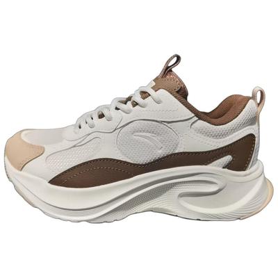 Удобные модные нескользящие износостойкие низкие повседневные туфли женские кроссовки белые коричневые 122448813-1