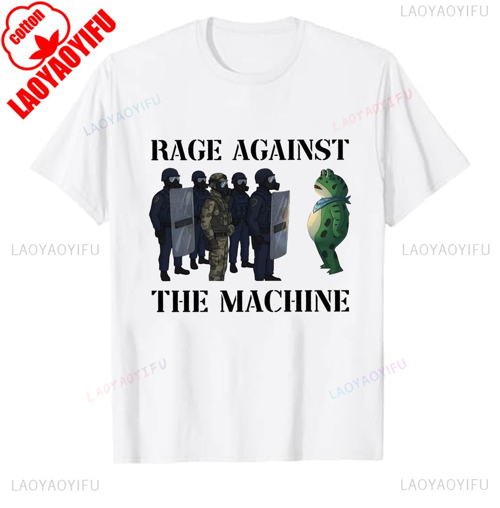 Rage Against The Machine Portland Frog Protest Shirts Anti ICE Resistance Autumn and Winter Keep Warm Summer Cotton Tee Tops