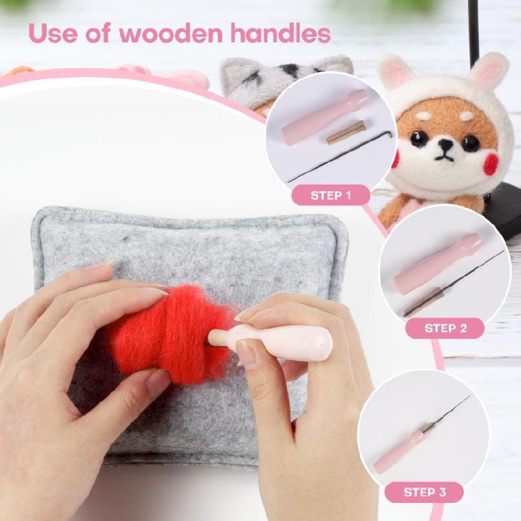 Ручная поделка DIY из фетра Несобранные наборы для валяния иглой Легкие для начинающих