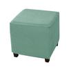 1PC Polar Fleece Ottoman Cover Stretch Stool Cover Square Footstool Cover All-inclusive Elastic Footrest Slipcover Living Room
