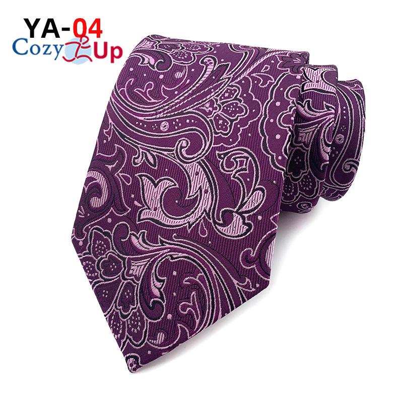 Cozy Up 3,15 дюйма(8 см) Модный полосатый мужской галстук с узором Пейсли в клетку с цветочным узором для свадьбы