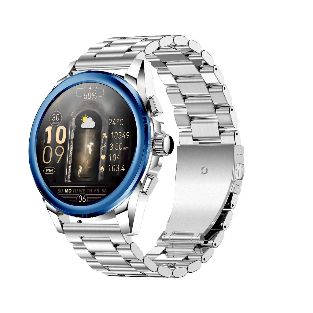 Rainbuvvy KC83 Bluetooth Call Smartwatch 1.43-дюймовый круглый экран JL7013A6 Android 1ATM водонепроницаемые часы 450 мАч поддержка нескольких языков пульсометр