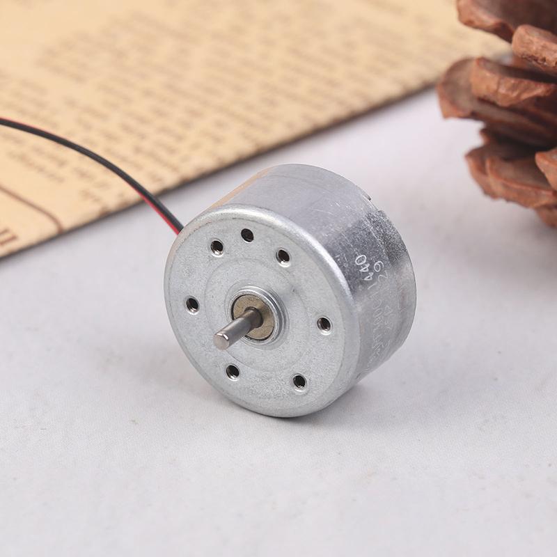 Rf-300Ea-1D390 Dc 1.5V 3V 5V 6V 7250Rpm Mini Mute 24Mm Round Spindle Motor Precious Metal Brush Engine Diy Solar Power Toy Model