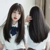 Best-selling 26-inch synthetic wig for long straight hair for cosplay, Halloween everyday wig, high-temperature hairpiece