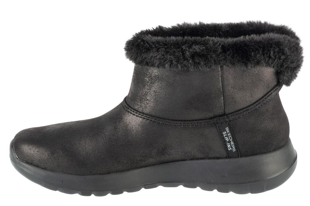Skechers Слипоны: В движении - Уютная мечта, Женские черные зимние ботинки