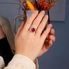 Luxury Natural Filled Ruby Ring 925 Sterling Silver Elegant Fashion Women Wedding & Banquet & Anniversary Gift