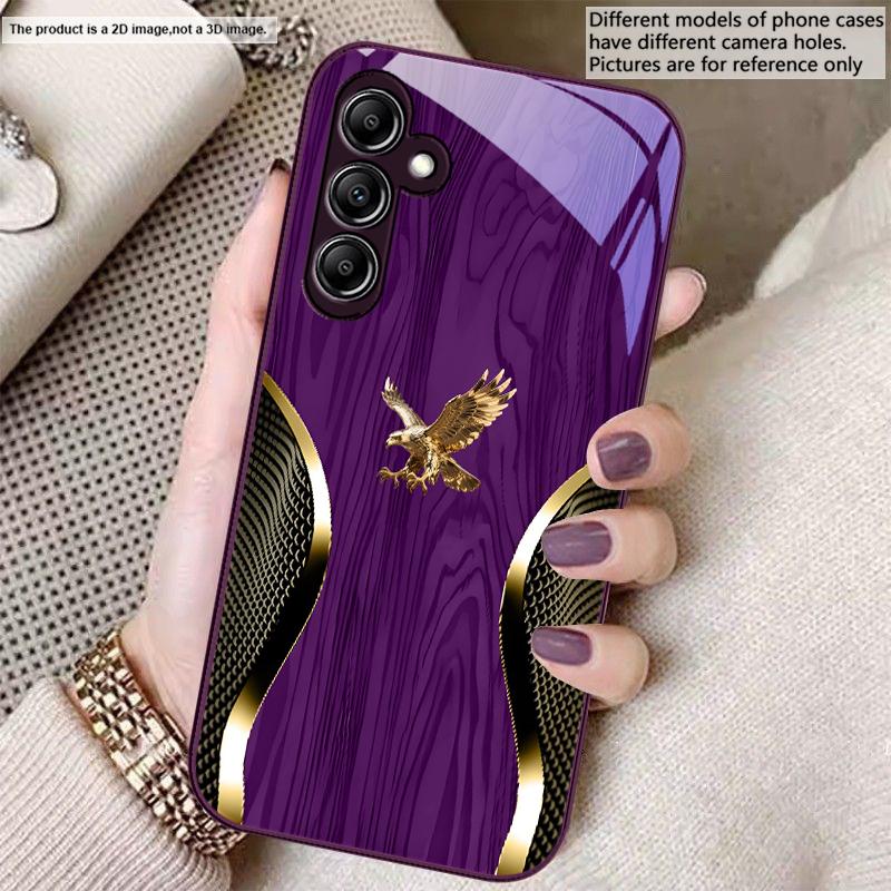 Благородное кольцо с золотым орлом для Samsung A20 30 22 23 24 25 26 31 32 A33 34 35 42 50 51 52 53 54 55 56 70 71 72 73 стеклянный чехол для телефона