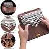 LingTing Kalimba 42 Keys Chromatic Thumb Piano American Black Walnut Wood with Storage Case Hanonkai Kalimba to the Beginner-Friendly "Listening Moon"